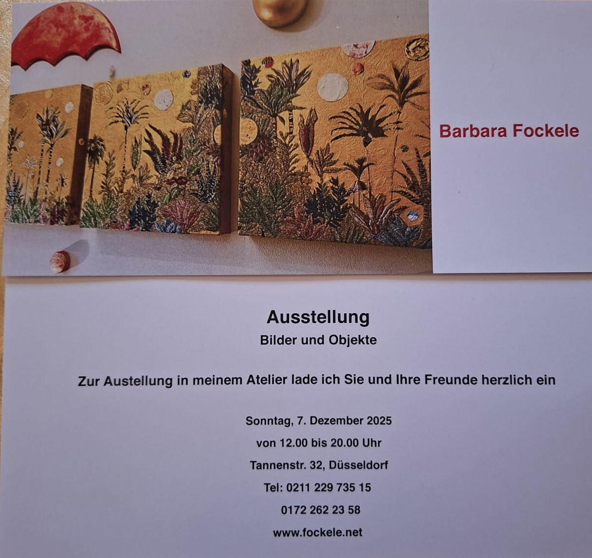 Ausstellung am 7. Dezember
